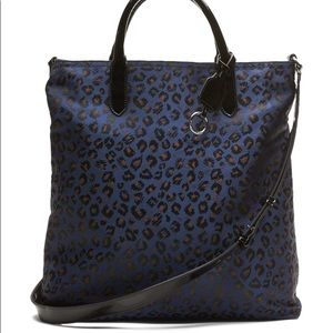 Banana Republic zip top animal jacquard tote